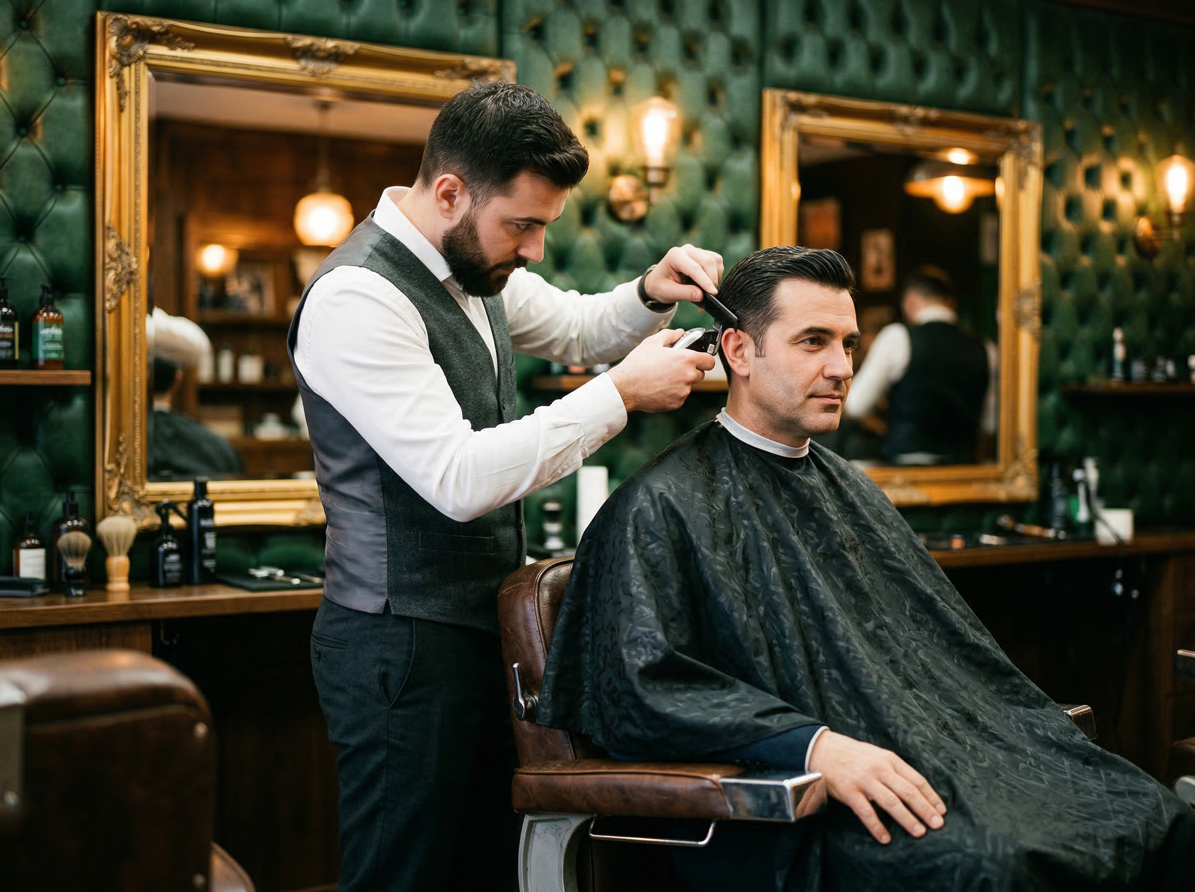 Precision haircut at The Kingsmen Barbers